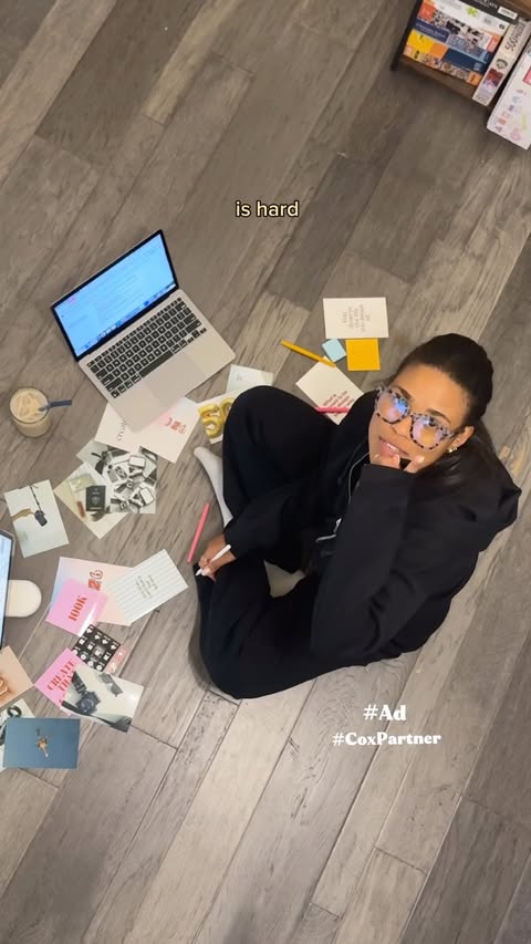 Instagram post by @stefanny_alecon for Cox Communications. Caption reads: [...] Vision board to reality. @coxcommunications....