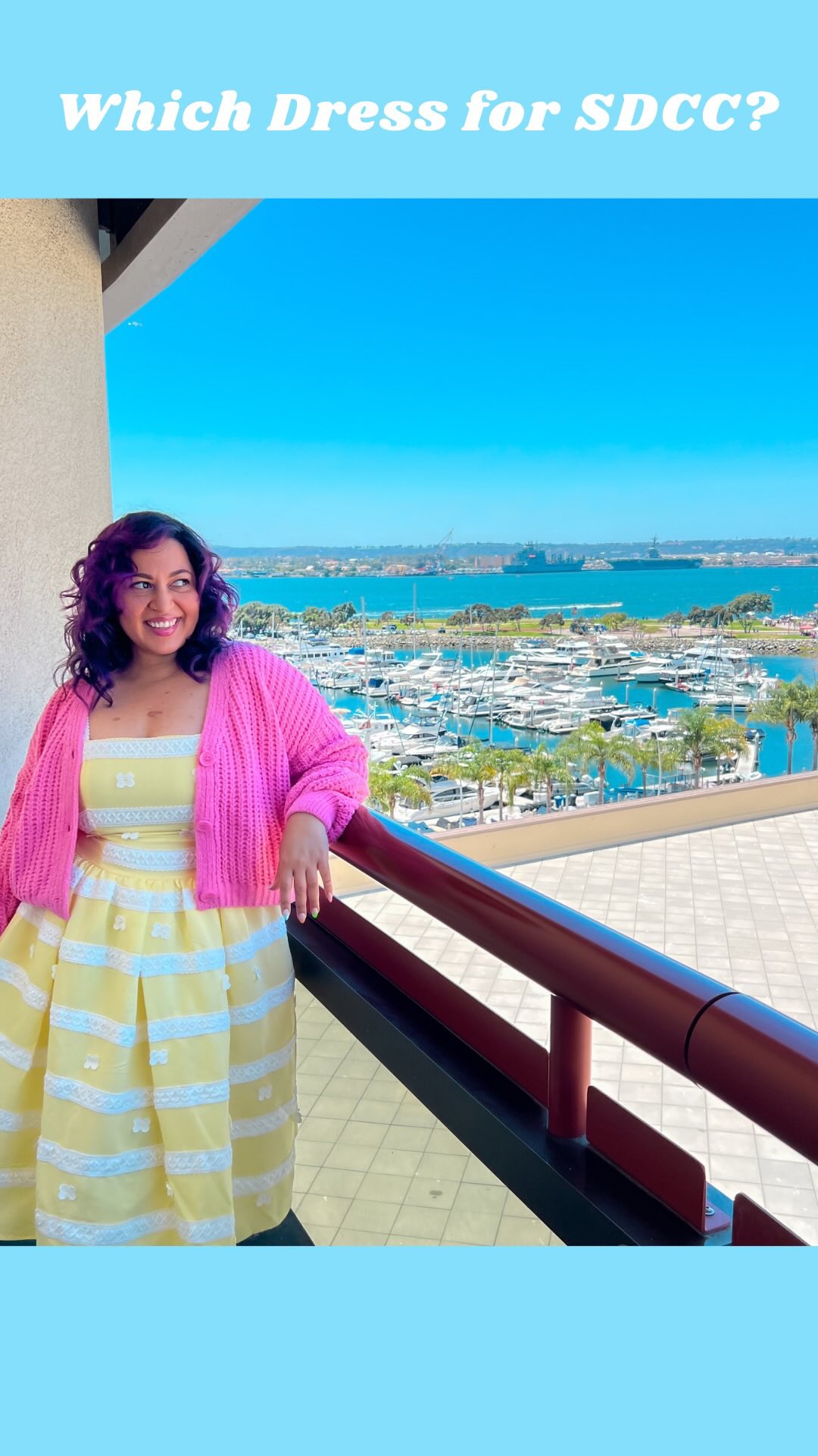 Instagram post by @hellofaheema for Unique Vintage. Caption reads: Help me choose an outfit for San Diego Comic Con.....