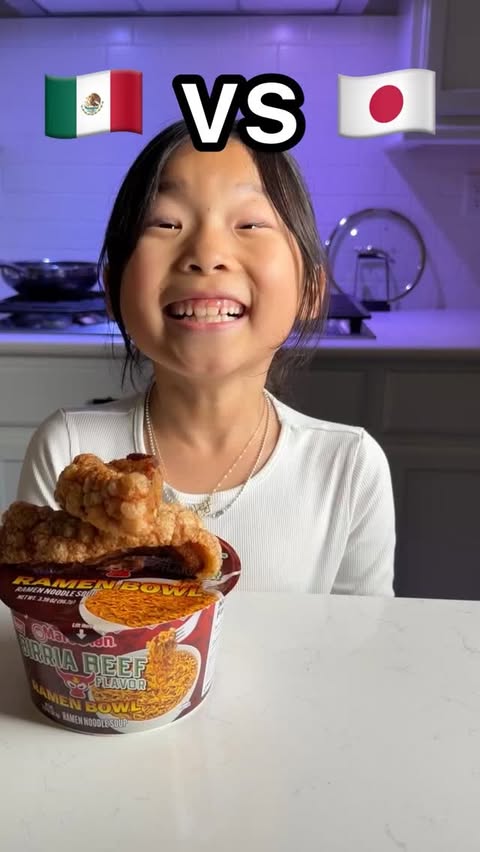 Instagram post by @hungrysarang for Maruchan. Caption reads: [...] vs Mexican Chicharrón Noodles 🇲🇽....