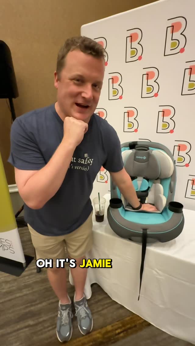 Instagram post by @thejamiegrayson for Safety 1st. Caption reads: We filmed this last weekend while we were setting....