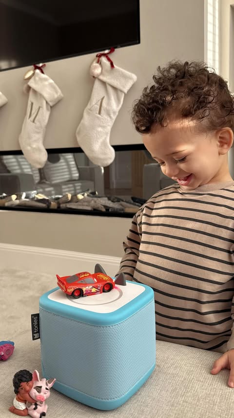 Instagram post by @ourdreamhome15 for Mabel & Fox. Caption reads: My absolute favourite thing is watching Arlie play....