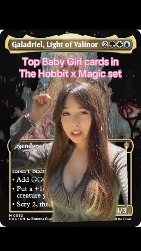 Instagram post by @xtina.gamez for Magic: The Gathering. Caption reads: cards to put in ur babygirl deck ^o^ #MTGPartner....