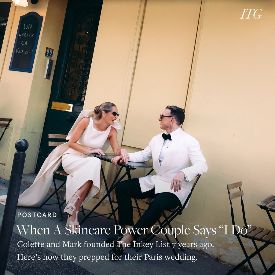 Instagram post by @colette.theinkeylist for Into The Gloss. Caption reads: You shouldn’t wear white to a wedding. That’s....