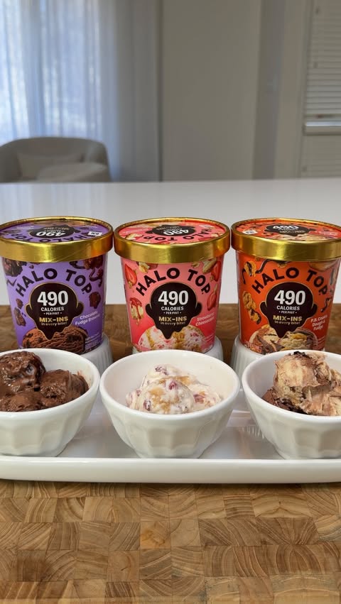 Instagram post by @kelseyoppenheim for Halo Top Creamery. Caption reads: [...] are you most excited to try first?....