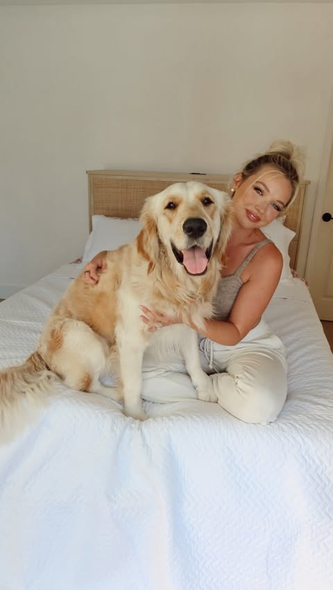 Instagram post by @alisonbowles for PeachSkinSheets. Caption reads: [...] loves helping me make the bed with....