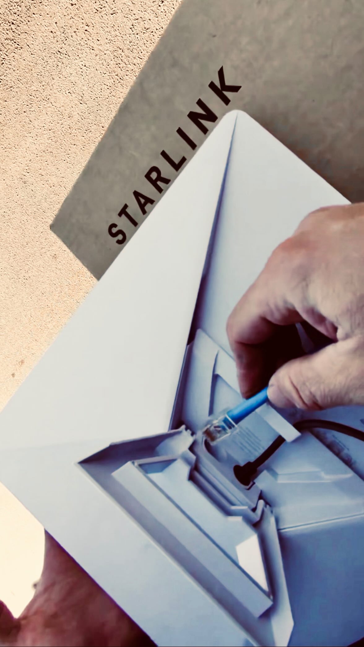 Instagram post by @the_solar_goat for SpaceX. Caption reads: Starlink mini? Buy coms kit for the legacy product....