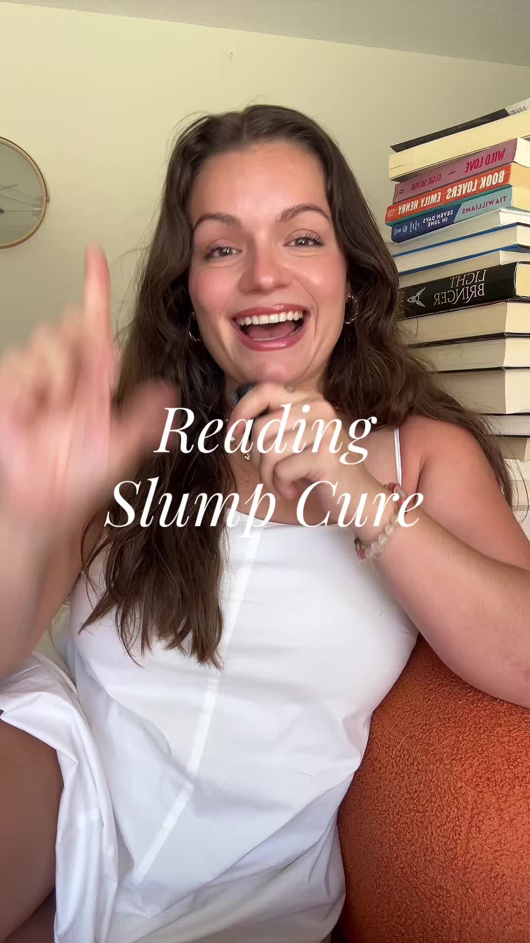 TikTok post by @digi.reads for 831 Stories. Caption reads: [...] close to a reading slump, I pick up....
