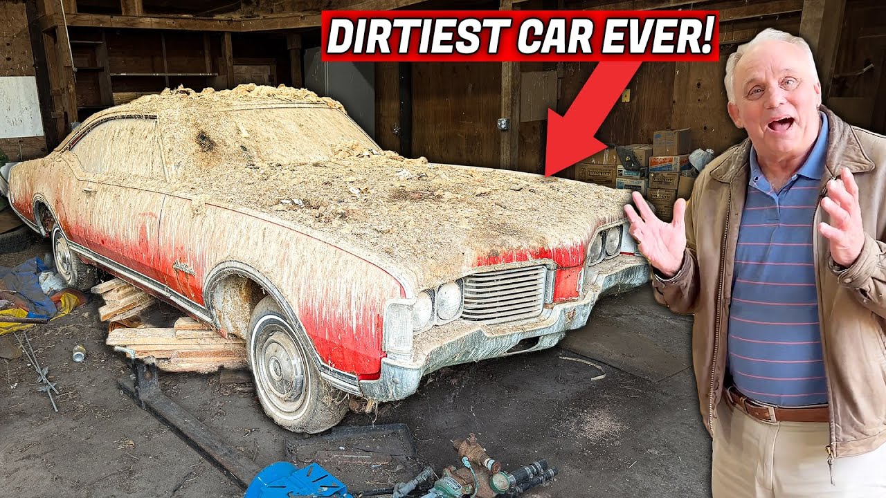 YouTube post by @WDDetailing for Vessi. Caption reads: First Wash in 33 YEARS: The DIRTIEST CAR EVER!....
