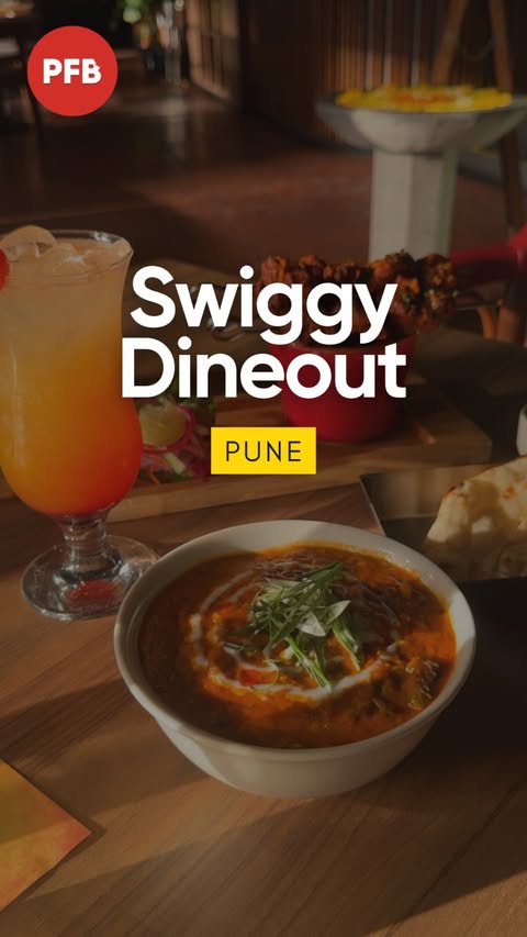 Instagram post by @pune_food_blogger for Swiggy Dineout. Caption reads: [...] @marrakeshindia @saltrestaurantsin {Swiggy....