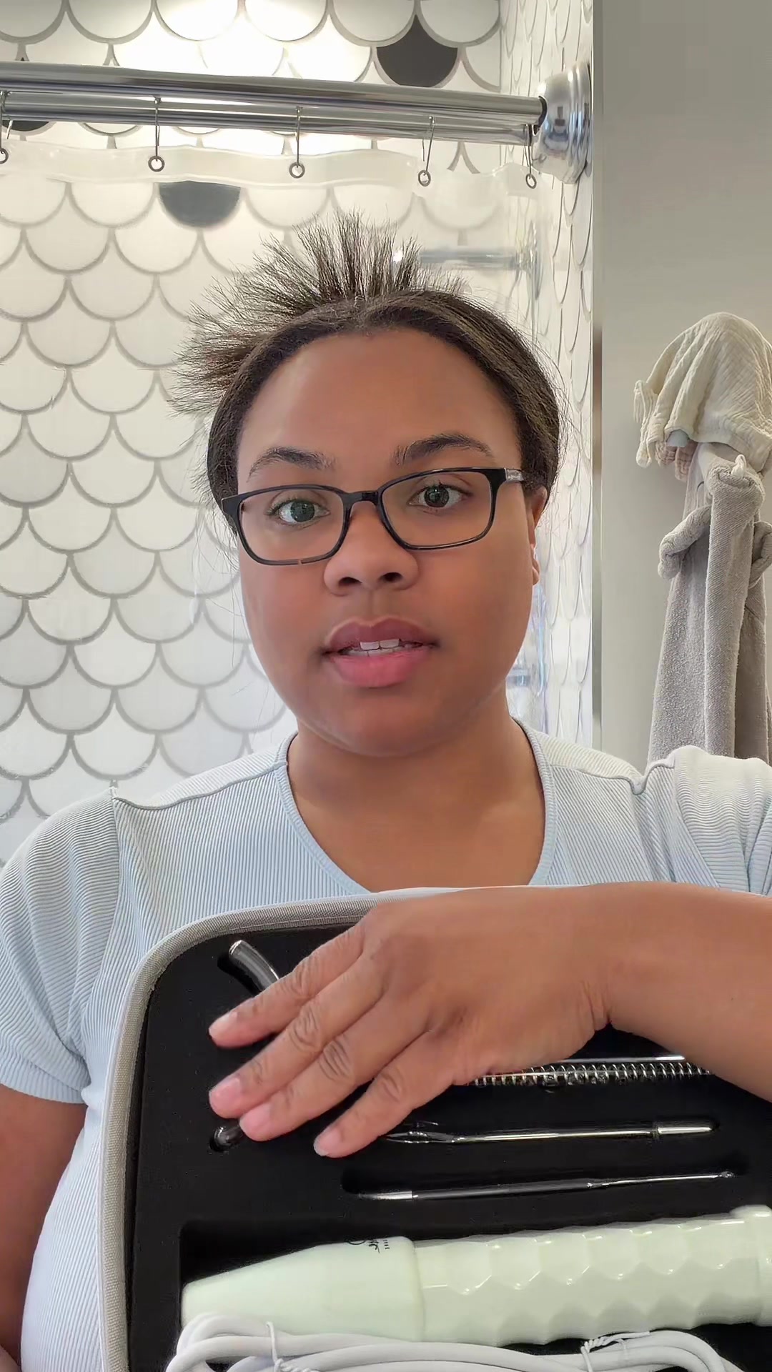 TikTok post by @beautysadvocate for Pure Daily Care NuDerma Wand. Caption reads: Loving the @Pure Daily Care NuDerma Wand but....