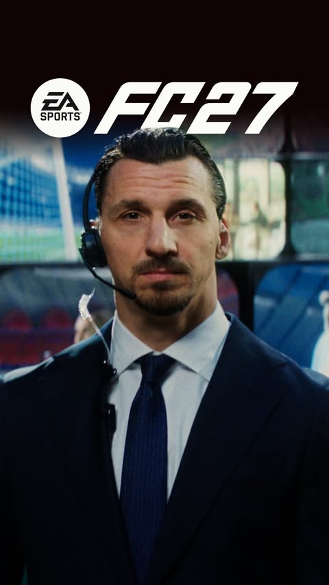 Instagram post by @zlatan for EA SPORTS FC. Caption reads: I’m here, let’s play #FC27 🎮 @easportsfc.