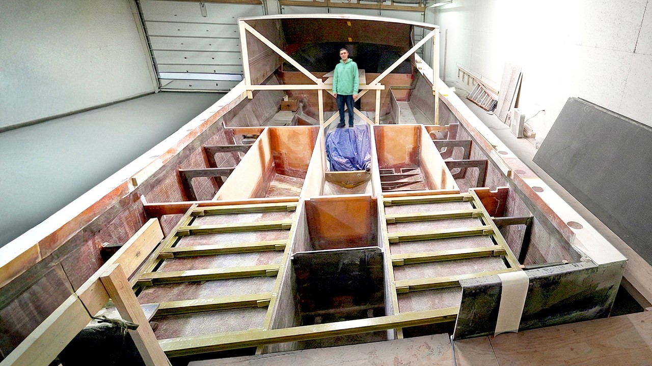 YouTube post by @jacobknowles5421 for 1st Phorm. Caption reads: Building a brand new boat is TOUGHER than I....