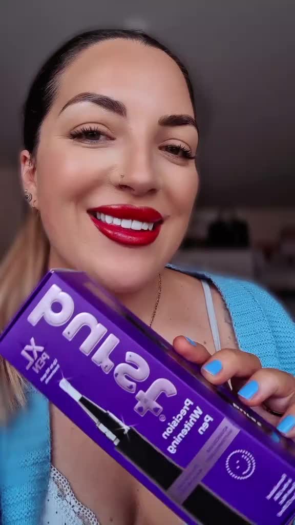 TikTok post by @chloereviewsit for Burst Oral Care. Caption reads: [...] #teethcare #burst #brighter @BURST Oral Care....