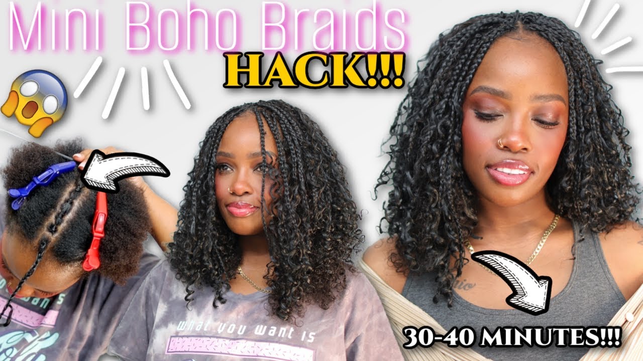 YouTube post by @MaryKBella for Curlsqueen. Caption reads: 😱😱Can You Believe I Finished These MINI BOHO....