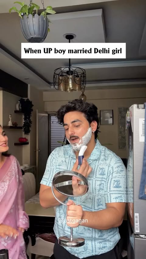 Instagram post by @justgagan__ for Urban Company. Caption reads: When UP boy married Delhi girl @urbancompany....