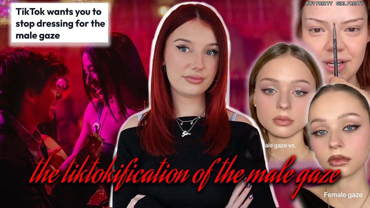 YouTube post by @jordanatheresa for Harper’s BAZAAR. Caption reads: Anora & The Myth of the Male Gaze.