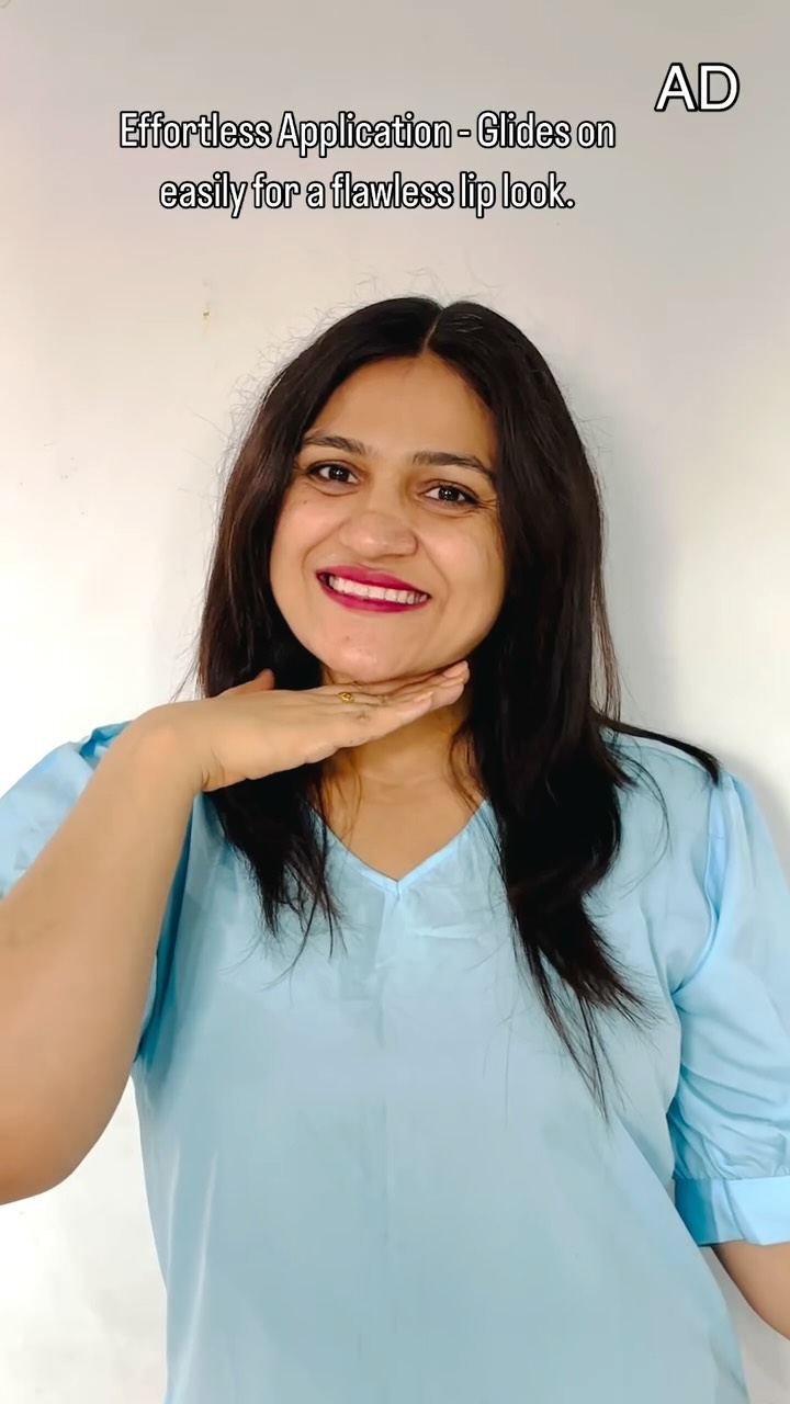 Instagram post by @anita_choudhary_33 for Nykaa Fashion. Caption reads: Airy Lip Mousse - Chocolate Temptation @lakmeindia....