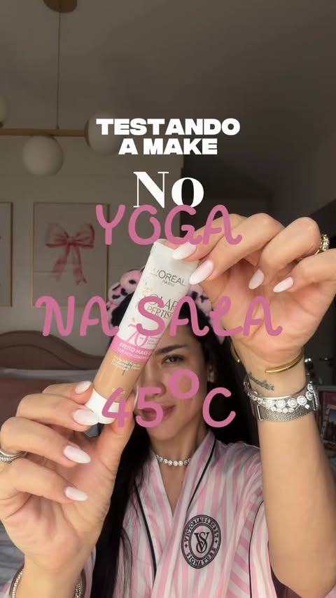 Instagram post by @maperchon for L'Oréal Paris. Caption reads: Fui fazer hot yoga e saí fazendo publi. O Solar....
