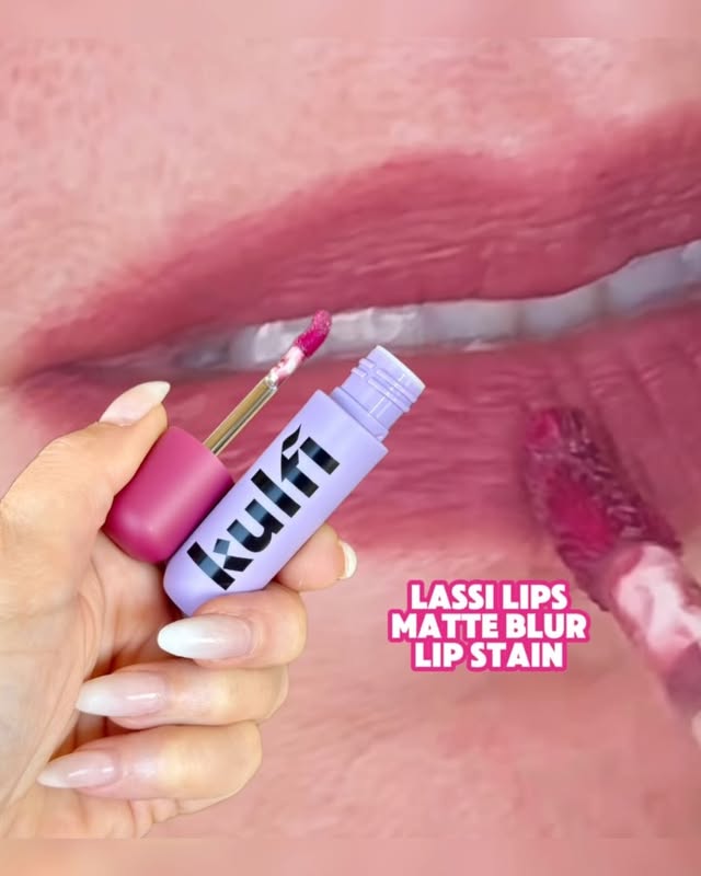 Instagram post by @thebestfacebeautyblog for Kulfi Beauty. Caption reads: 👄 KISSES DON’T LIE… AND NEITHER DOES THIS NEW LIP....