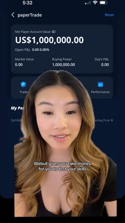 Instagram post by @joyeeeyangg for Webull. Caption reads: Excited to share that Webull is in Canada 🤩!! If....