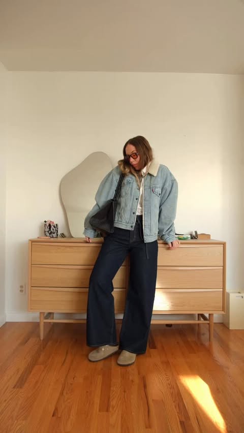 Instagram post by @katieisdoingit for Levi's. Caption reads: I’ve wanted this Levi’s jacket for years, and I’m....