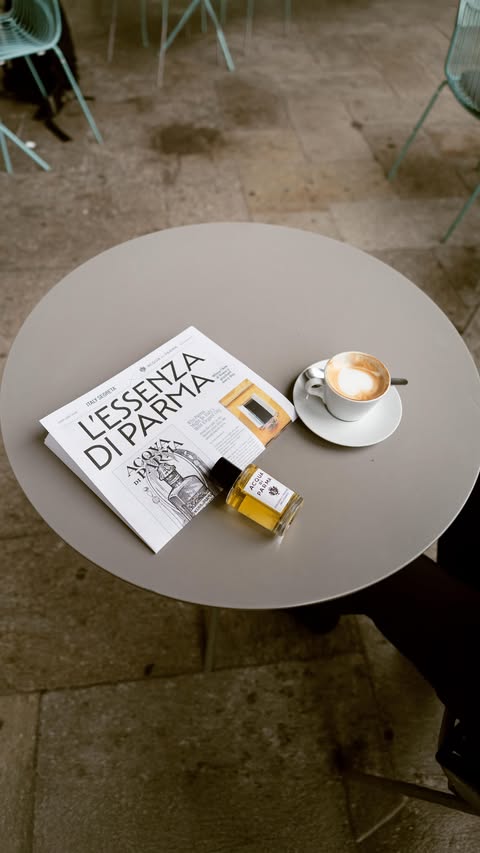 Instagram post by @ahmaddaabas for Acqua di Parma. Caption reads: [...] tribute to the 110th anniversary of....