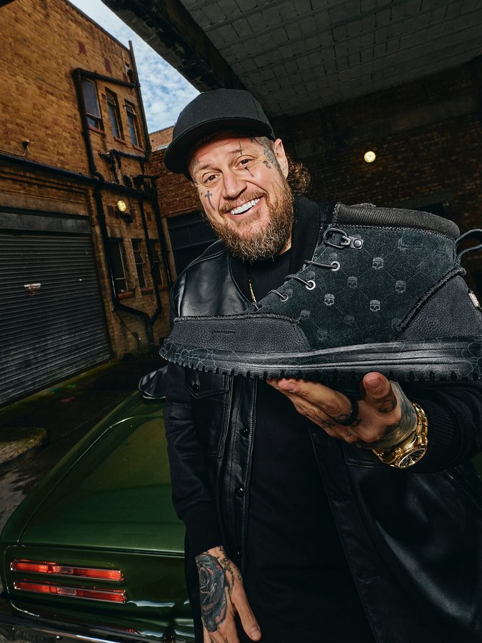 Instagram post by @jellyroll615 for HEYDUDE. Caption reads: I’VE GOT A BOOT Y’ALLLL!!! heydude.com TOMORROW.