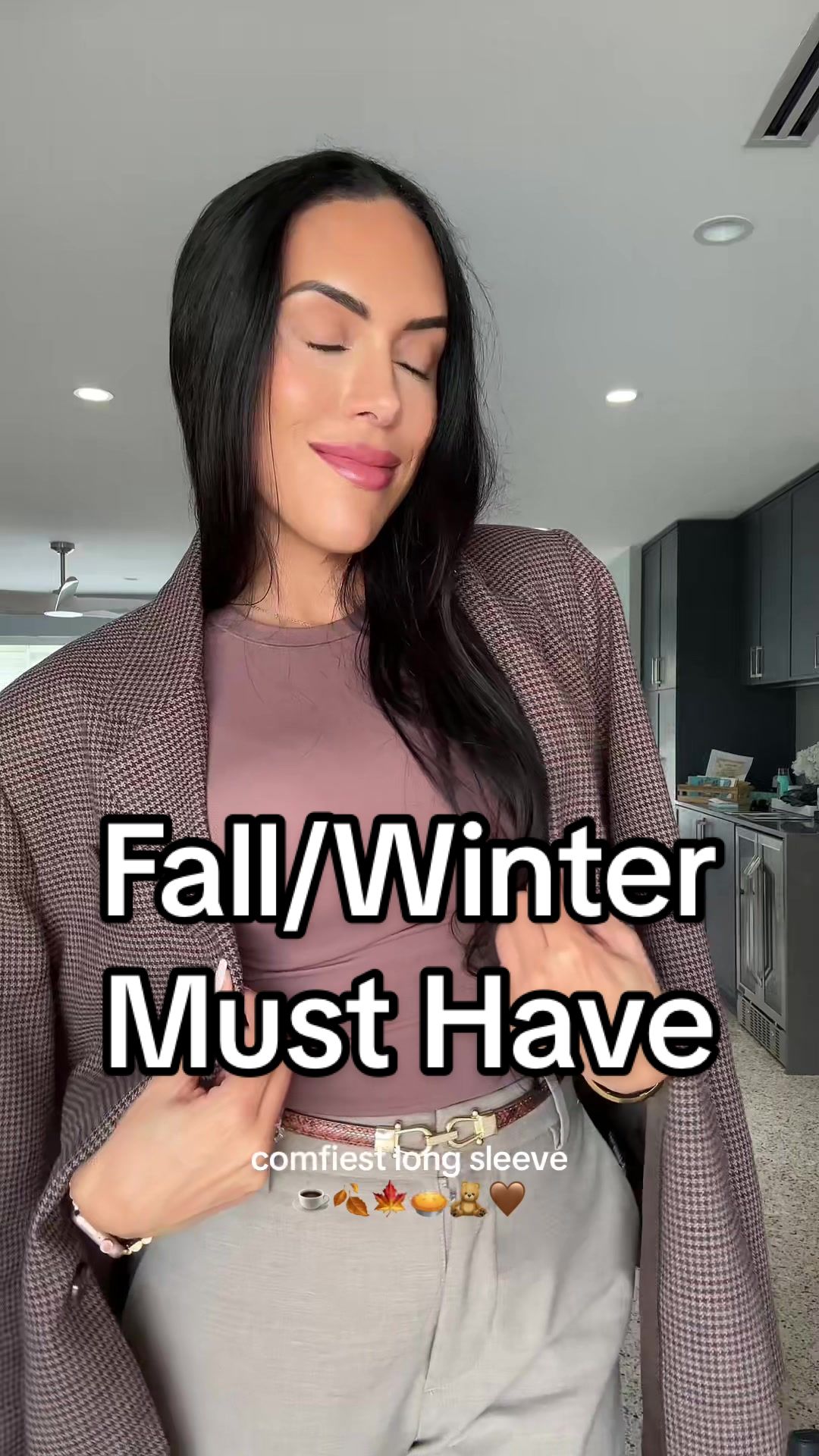 TikTok post by @pampalmaa for PUMIEY. Caption reads: Fall/Winter must have ☕️🍂 @PUMIEY #pumiey....