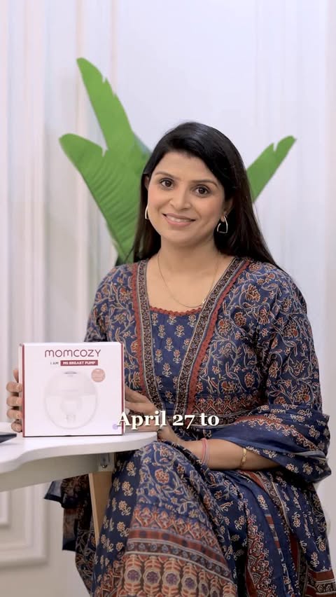 Instagram post by @rocking_vedaant for Momcozy. Caption reads: [...] that make life easier, not heavier. The....