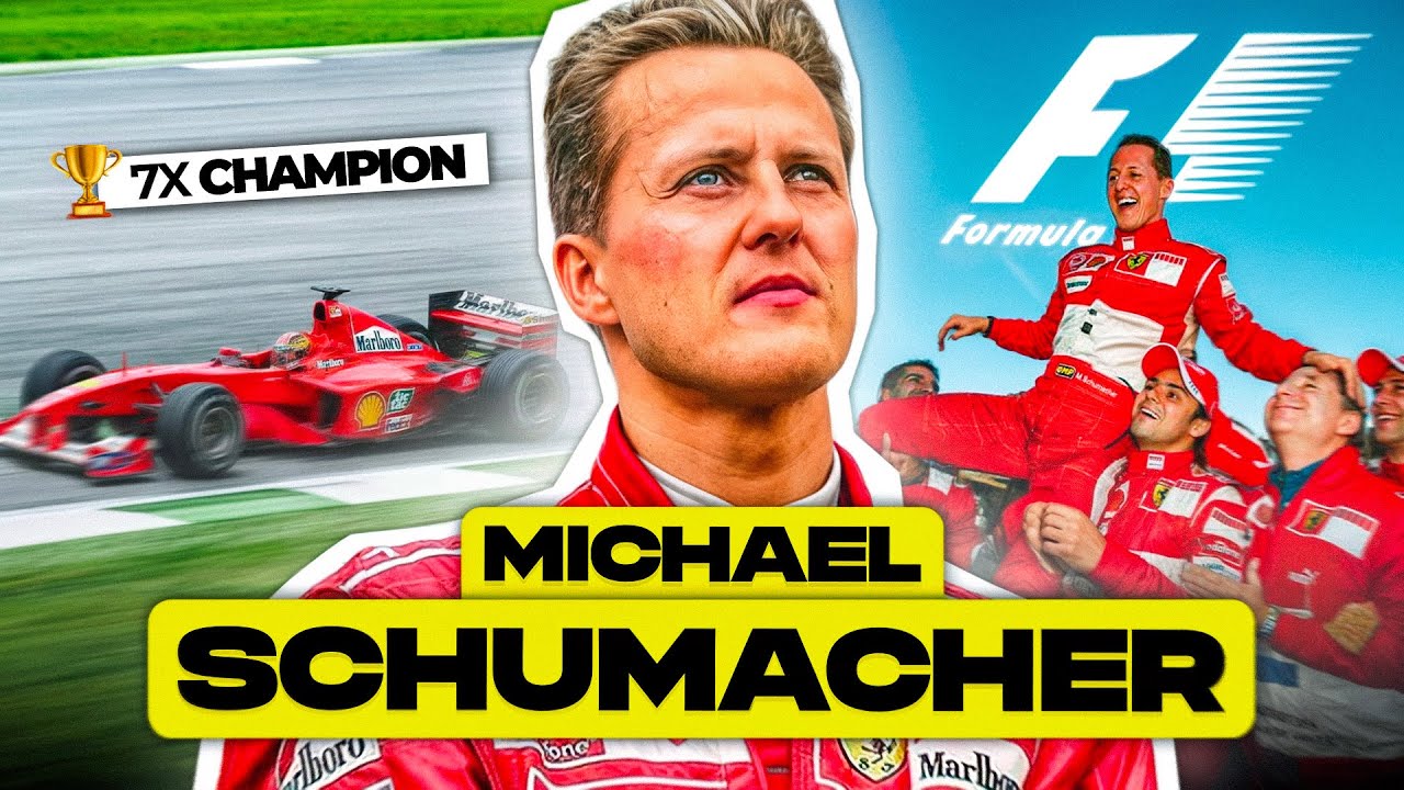 YouTube post by @danslaboiteagants for Deezer. Caption reads: Michael SCHUMACHER: The F1 driver who changed....