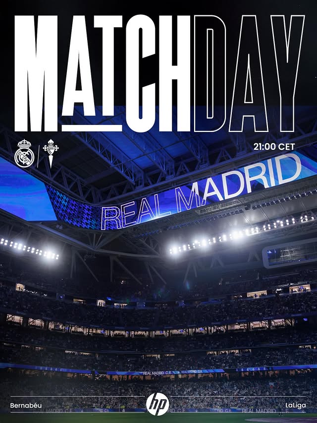 Instagram post by @bernabeu for HP. Caption reads: [...] @Bernabeu tonight! 🔥 ¡Volvemos a casa! @HP....