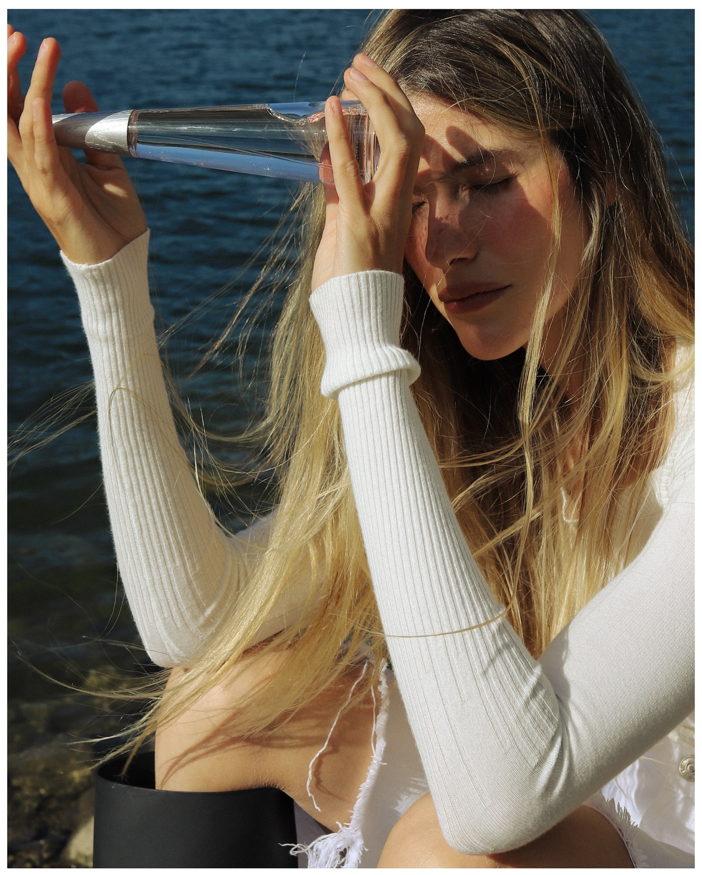 Instagram post by @irimatic for Issey Miyake Parfums. Caption reads: Forever inspired by water — and the new Eau de....