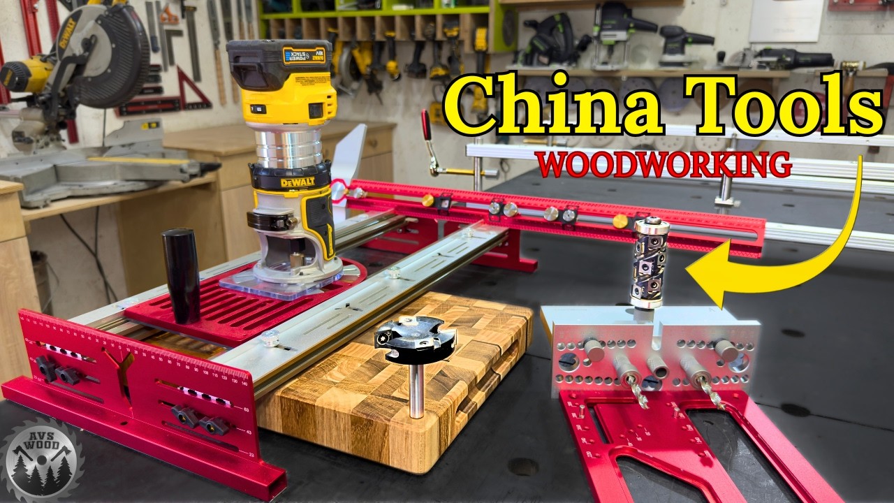 YouTube post by @avswood for Banggood. Caption reads: Shocking price! These are the tools every....