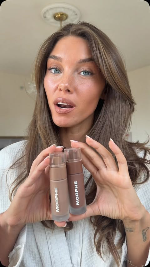 Instagram post by @laurenmaenner_ for Morphe. Caption reads: [...] easiest bronze I’ve ever achieved using....