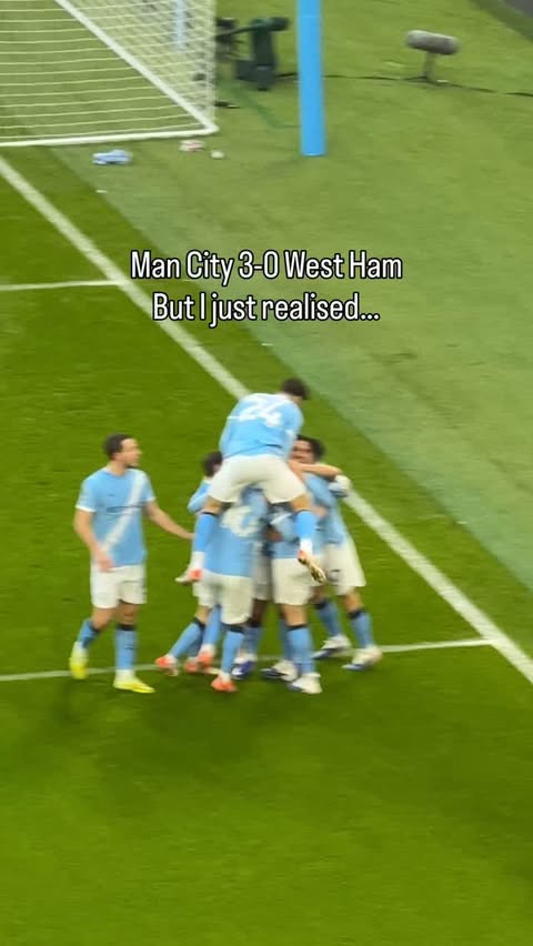 Instagram post by @benblack for Visit Abudhabi. Caption reads: MAN CITY 3-0 WEST HAM 🩵 Thank you @visitabudhabi....