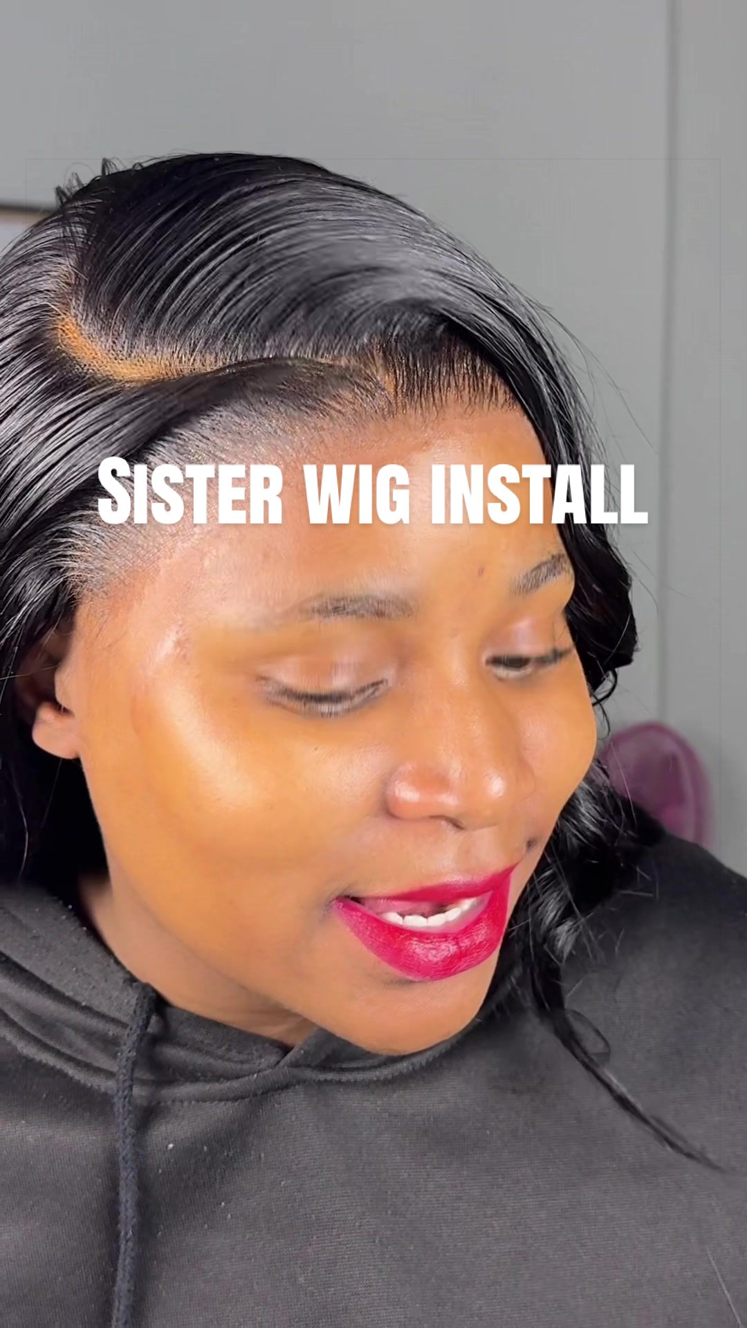 TikTok post by @nichi_lemonade for Shein.wig. Caption reads: [...] @SHEIN @SHEIN ZA @Beauty Finds Hunter....