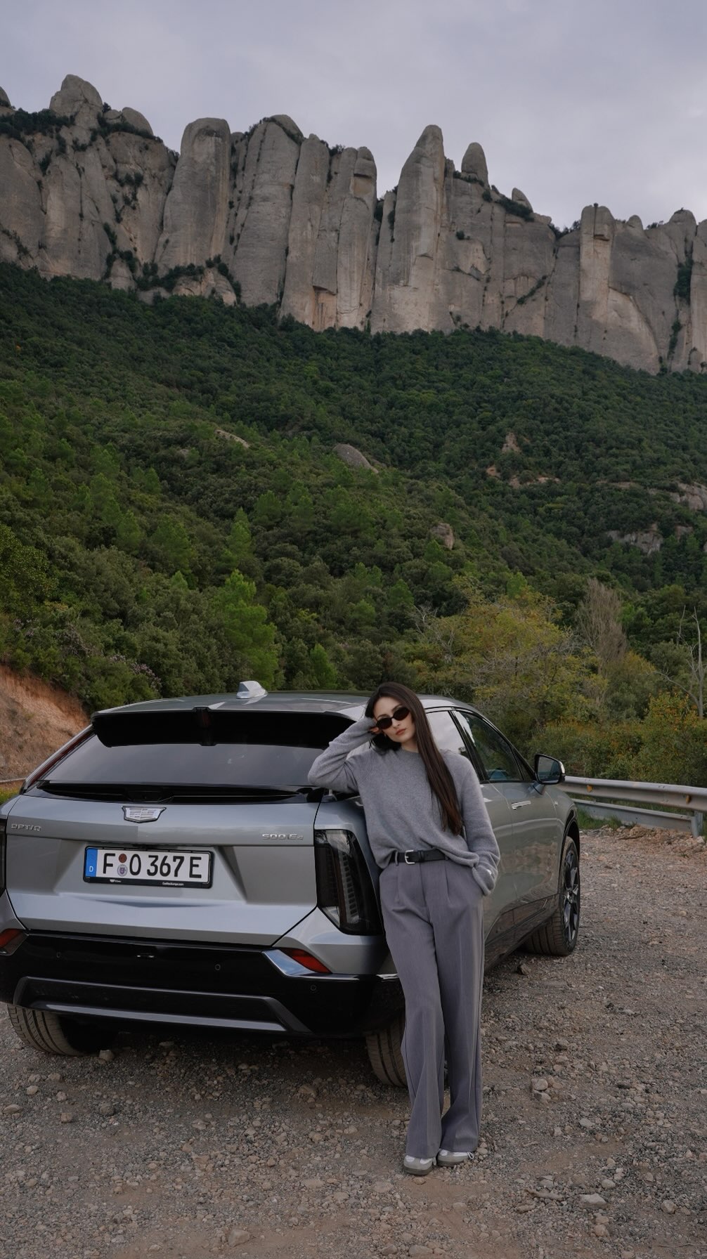 Instagram post by an influencer for Cadillac Europe. Caption reads: [...] In Spain with the all-new @cadillaceurope....