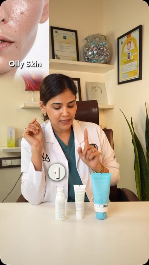 Instagram post by @drpriyankareddy for Dot & Key Skincare. Caption reads: Not all moisturisers work the same for every skin....