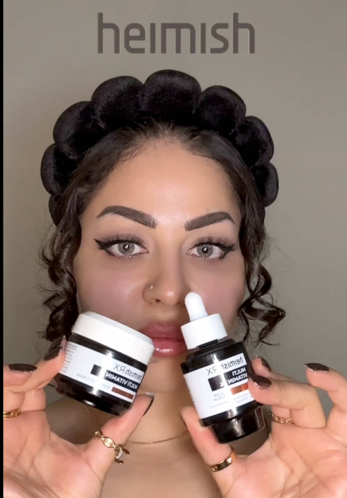 TikTok post by @reshma_glow for Heimish. Caption reads: [...] of the vitamin C. Both product by....