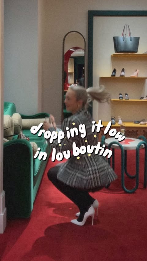 Instagram post by @__ericamerica for Christian Louboutin. Caption reads: they passed the test😌 next step is practicing my....