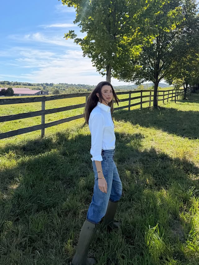 Instagram post by @anna.porte for Nordstrom. Caption reads: Early fall in Vermont @nordstrom #NordstromPartner.