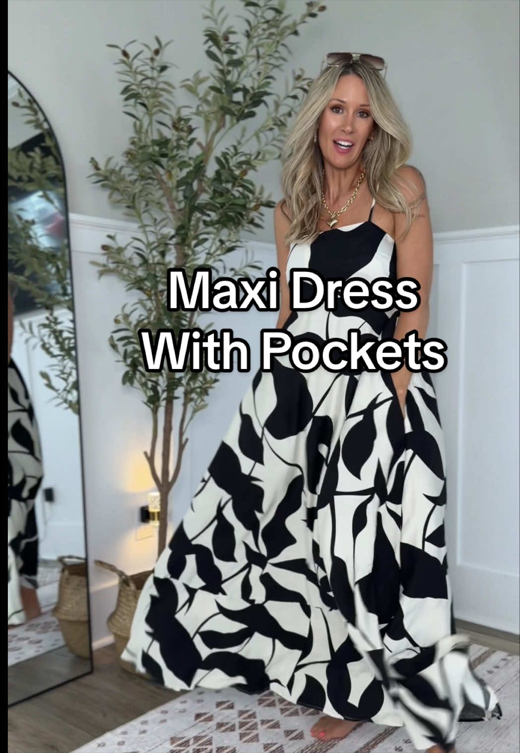 TikTok post by an influencer for Cupshe. Caption reads: [...] and vacations✨ #maxidress #cupshe....