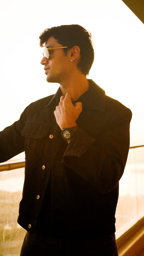 Instagram post by @mohak.narang for Armani Exchange. Caption reads: [...] dance floor. Watch Details: Wearing....
