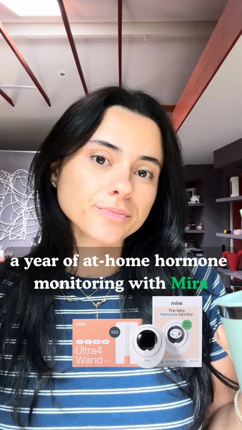 Instagram post by @elianauku for Mira Fertility. Caption reads: Higher LH, lower progesterone, and longer cycles:....