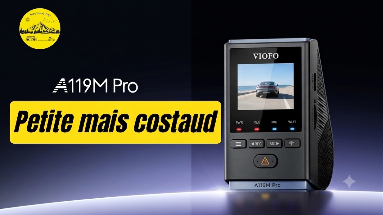 YouTube post by @jmsroadtrip for PartnerBoost. Caption reads: DASHCAM VIOFO A119M Pro 4K Ultra HD.