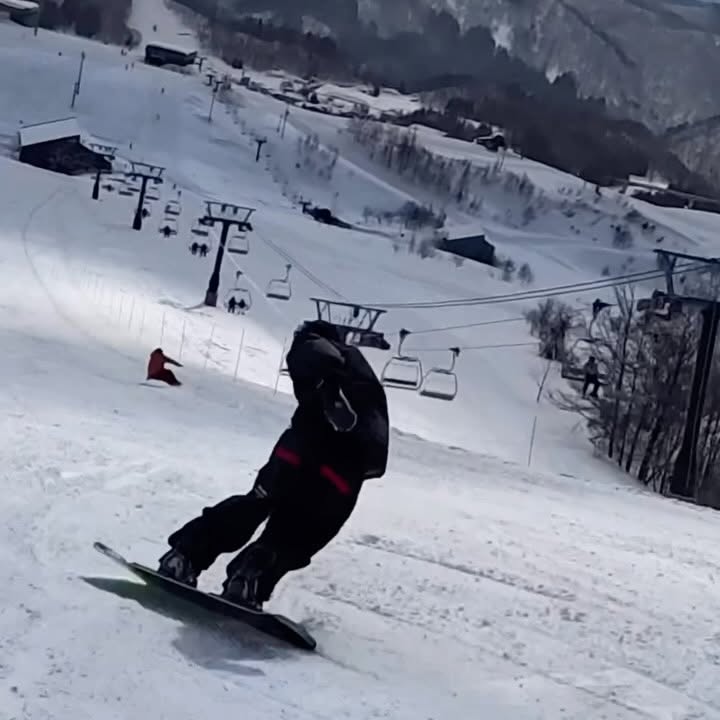 Instagram post by @yama_shun_snow for Nidecker. Caption reads: @nideckersnowboards @nidecker_japan Blade162w....