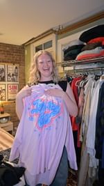 Instagram post by @delphineclowe for Ford Models. Caption reads: @DelphineClowe gets ready for a casting and gives....