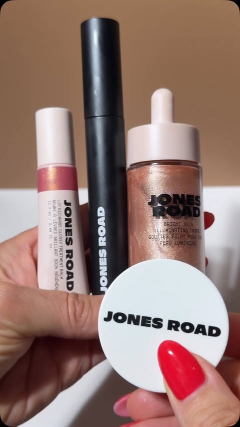 Instagram post by @beauty_bycamellia for Jones Road Beauty. Caption reads: NEW @jonesroadbeauty BRIGHT SKIN ILLUMINATING....