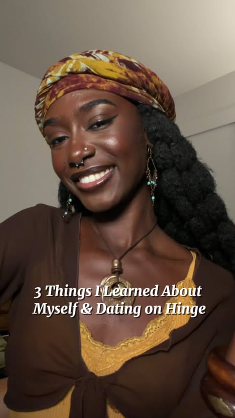 Instagram post by @ava.tocloo for Hinge. Caption reads: [...] I learned about myself & dating on @hinge....