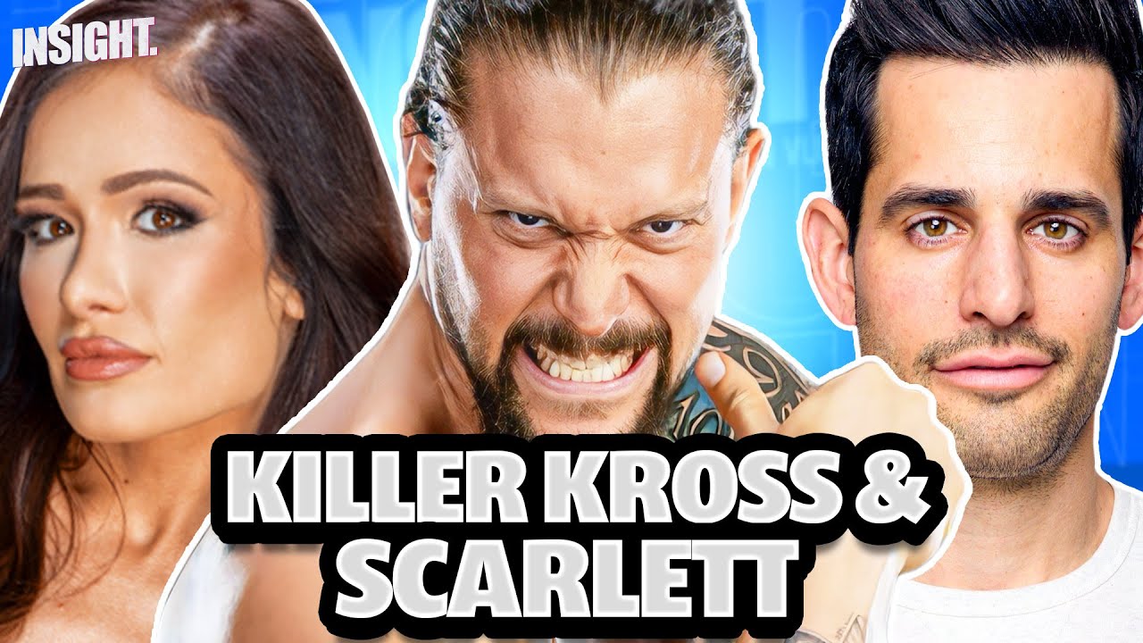 YouTube post by @ChrisVanVliet for Magic Spoon. Caption reads: Killer Kross & Scarlett: WWE Exit, AEW, "We Want....